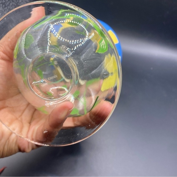 Lenox Butterfly Meadow Dragonfly Ladybug FlowerHand Painted Glass Vase 6” Signed - Picture 7 of 10